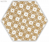 Плитка Ceramika Paradyz Shiny Lines Gold Heksagon Inserto D 1 (19,8х17,1)